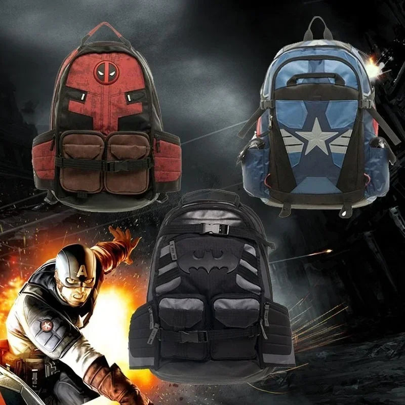 Marvel Avengers Deadpool Captain America Backpack