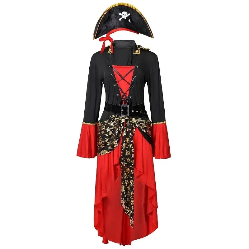 Women's Pirate Halloween Costume Dress | Midi