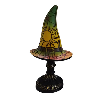 Stained Glass Wizard Hat Lamp – Tiffany-Style Table Light