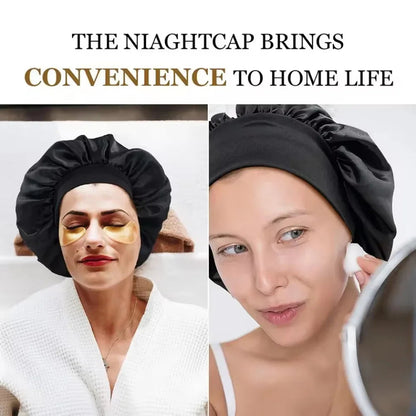 Satin Hair Bonnet (4-Pack) for Sleeping – Breathable, Secure Fit for All Hair Types