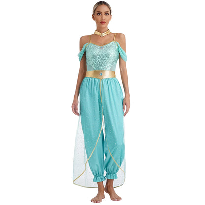 Women's Halloween Costume Jumpsuit | Sequin Sleeveless