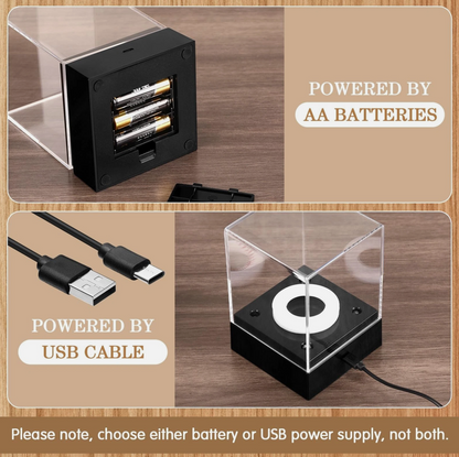 4 Pcs Baseball Display Case with LED Light Acrylic Softball