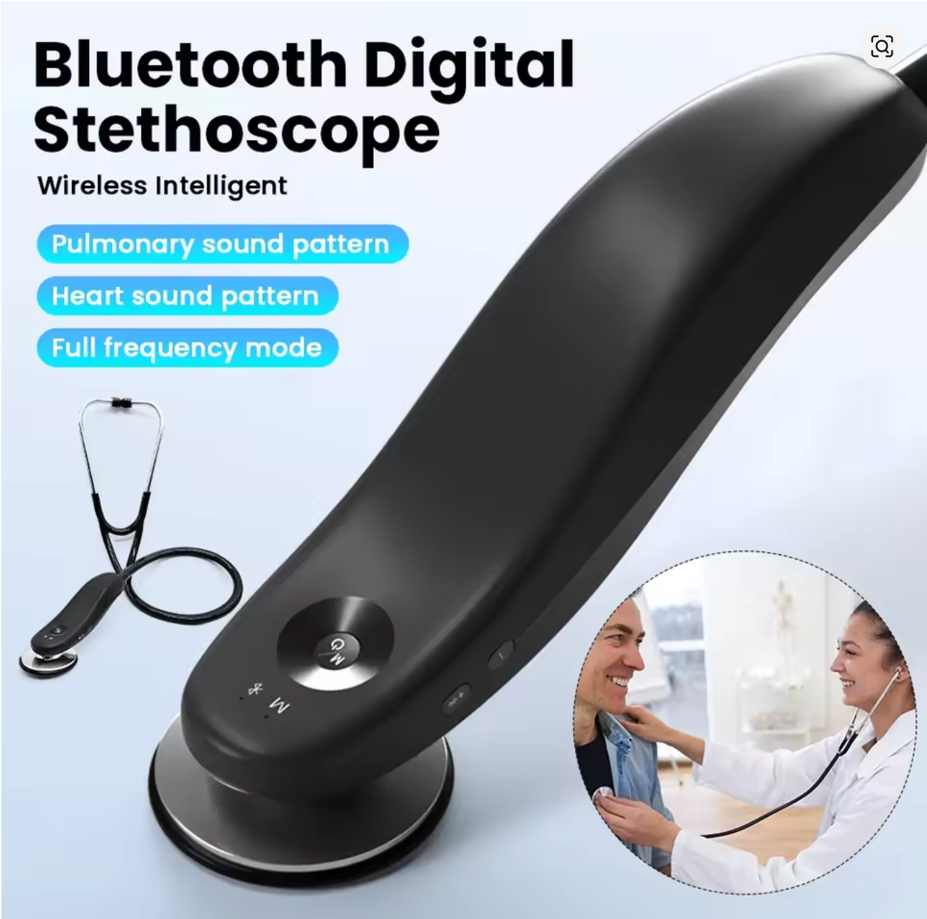 Premium Electronic Bluetooth Digital Stethoscope – Wireless & Intelligent