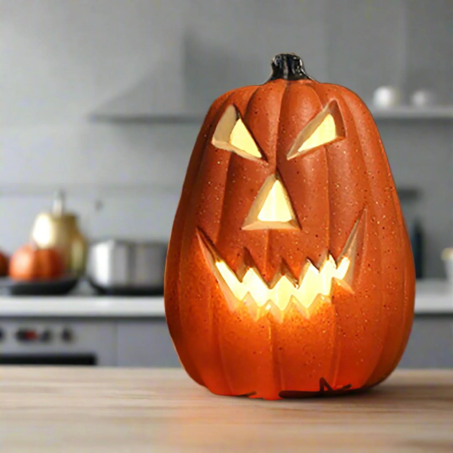 LumoJack Hollow Pumpkin Lantern – Indoor & Outdoor Halloween Light-Up