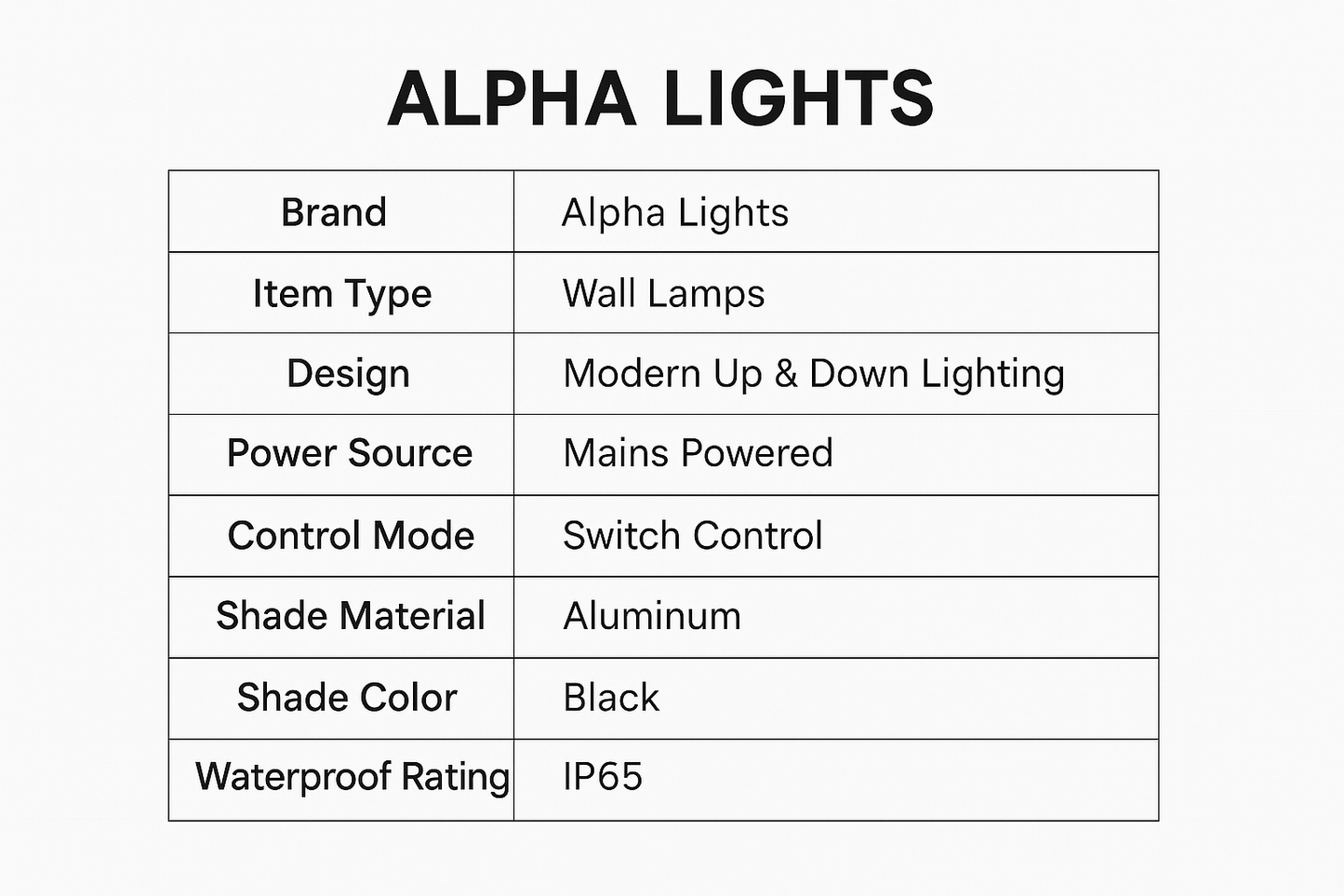 Lumora – Moderne up & down buitenlamp zwart – IP65 waterdicht GU10