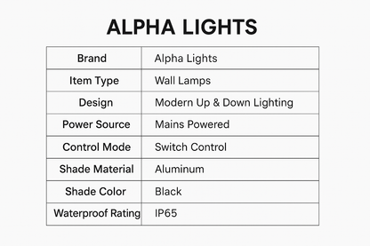 Lumora – Moderne up & down buitenlamp zwart – IP65 waterdicht GU10