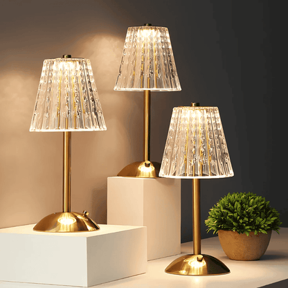 LumiCrystal Rechargeable LED Table Lamp