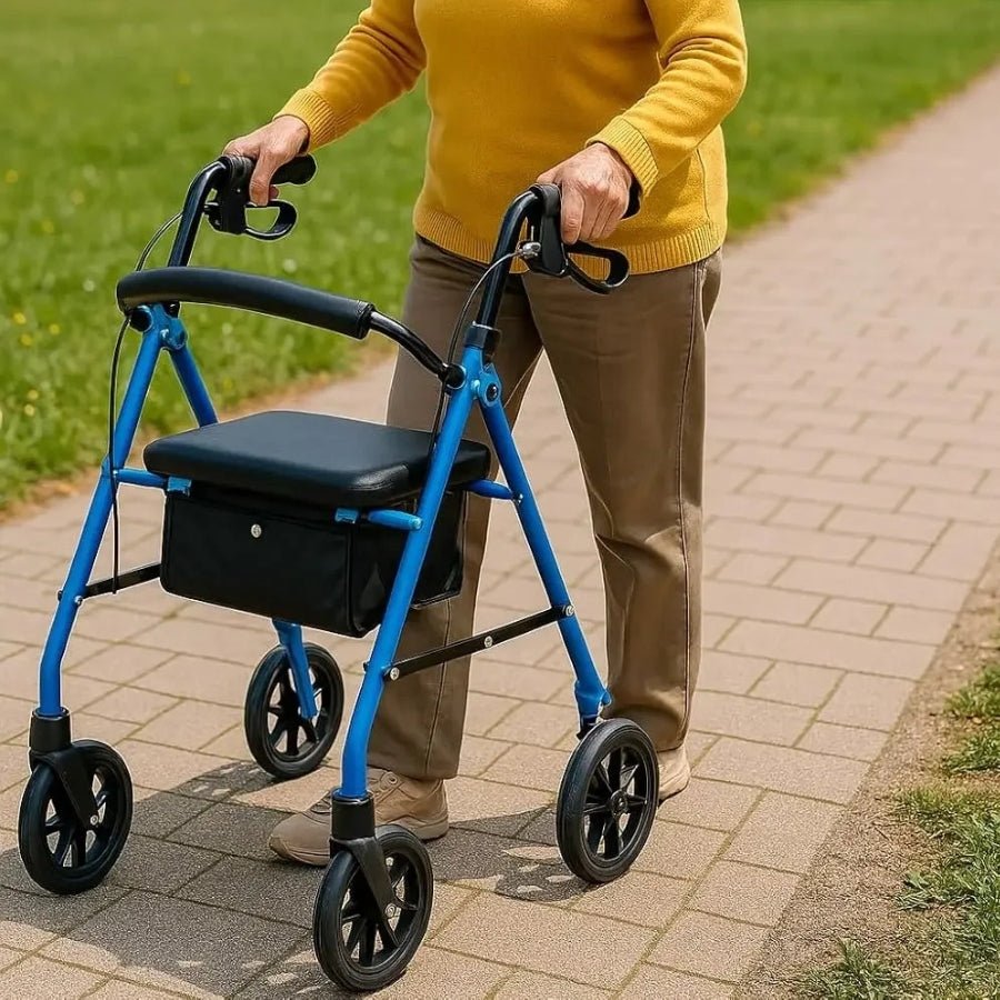 Walkerly - Folding Walker with Seat & Wheels