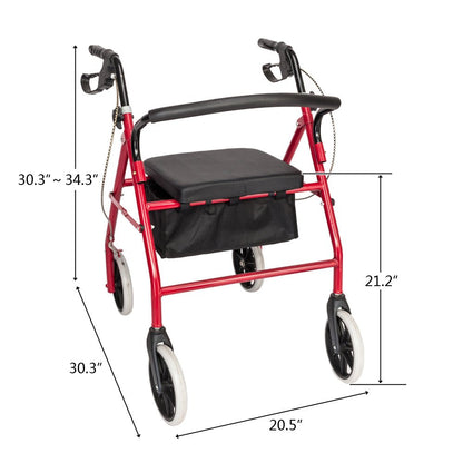 Walkerly - Folding Walker with Seat & Wheels
