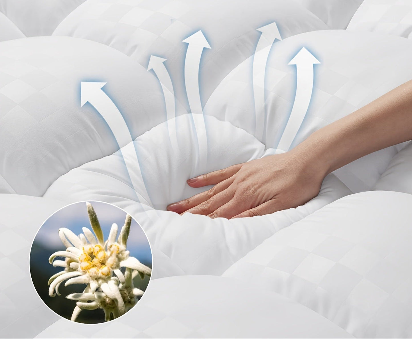 Extra Thick Quilted Mattress Topper – Luxuriously Soft Cooling Pad with Diamond Pattern, Fits 8-21" Mattresses, Perfect for Bedroom Comfort