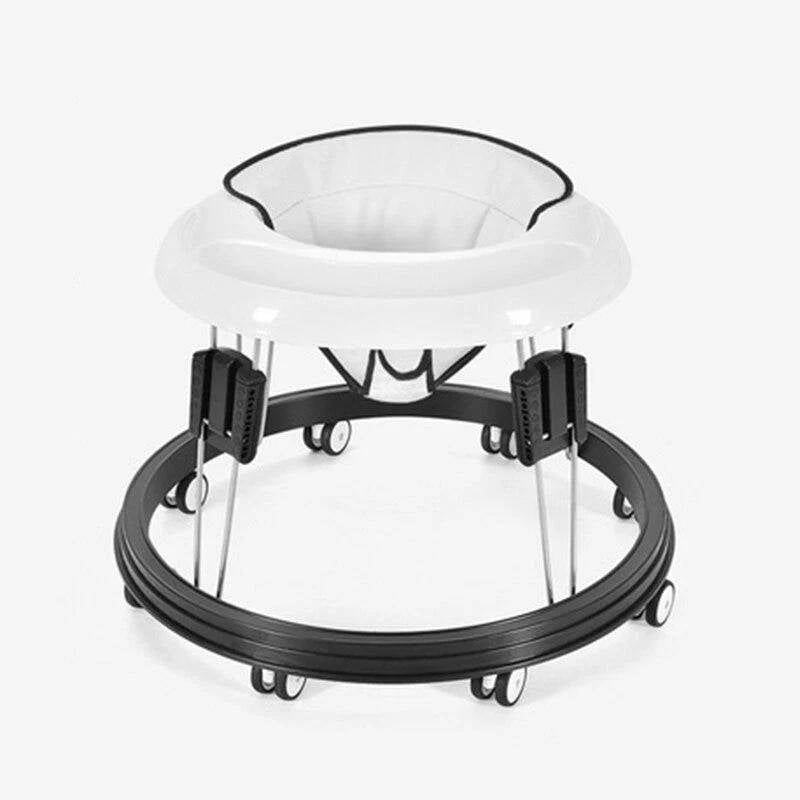 Anti-Rollover Baby Walker – Foldable, 9-Height Adjustable Activity Walker
