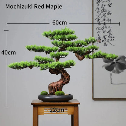 Artificial Bonsai Tree: Immortal Welcoming Pine for Home & Living Decor