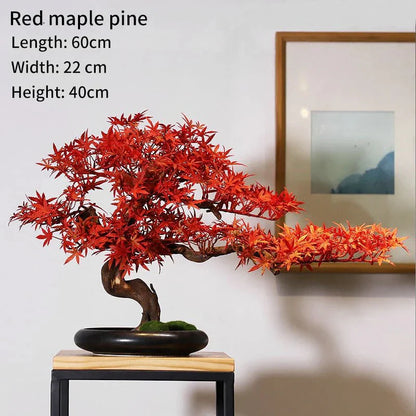 Artificial Bonsai Tree: Immortal Welcoming Pine for Home & Living Decor
