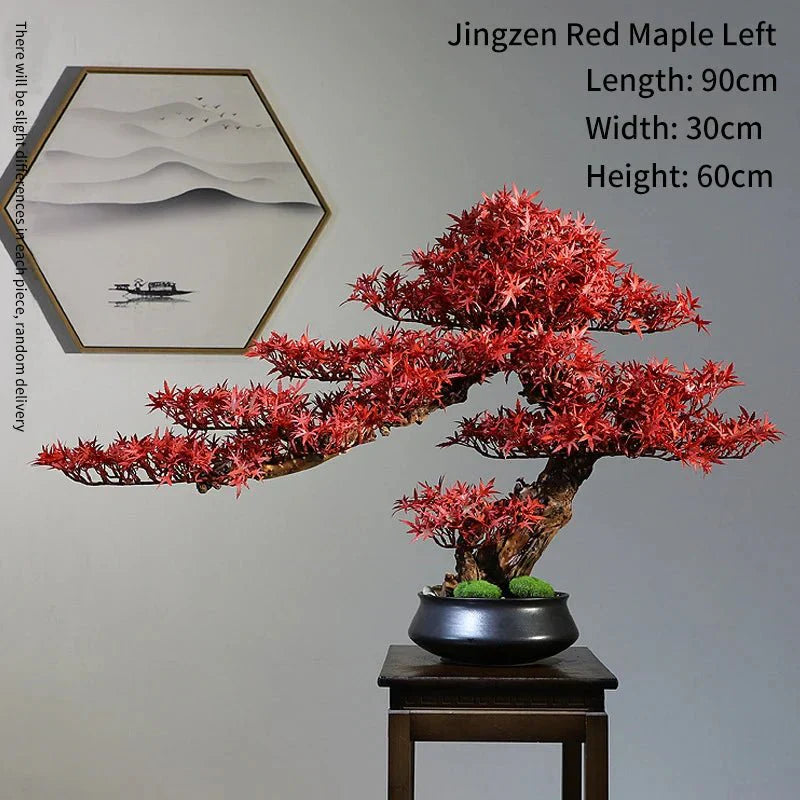 Artificial Bonsai Tree: Immortal Welcoming Pine for Home & Living Decor