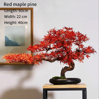 Artificial Bonsai Tree: Immortal Welcoming Pine for Home & Living Decor