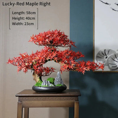 Artificial Bonsai Tree: Immortal Welcoming Pine for Home & Living Decor