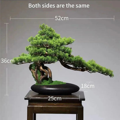Artificial Bonsai Tree: Immortal Welcoming Pine for Home & Living Decor