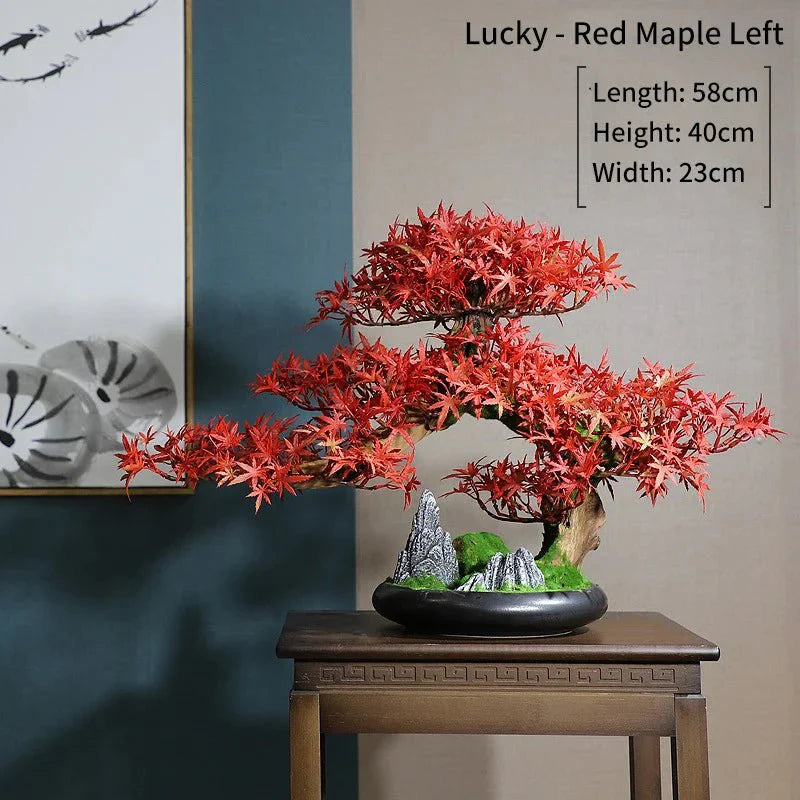 Artificial Bonsai Tree: Immortal Welcoming Pine for Home & Living Decor