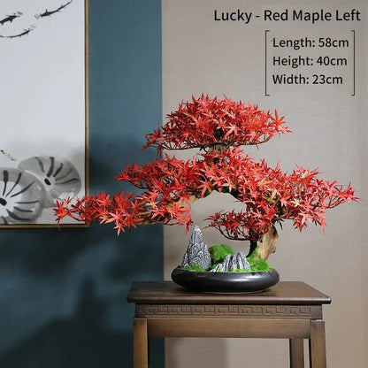 Artificial Bonsai Tree: Immortal Welcoming Pine for Home & Living Decor