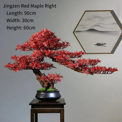 Artificial Bonsai Tree: Immortal Welcoming Pine for Home & Living Decor