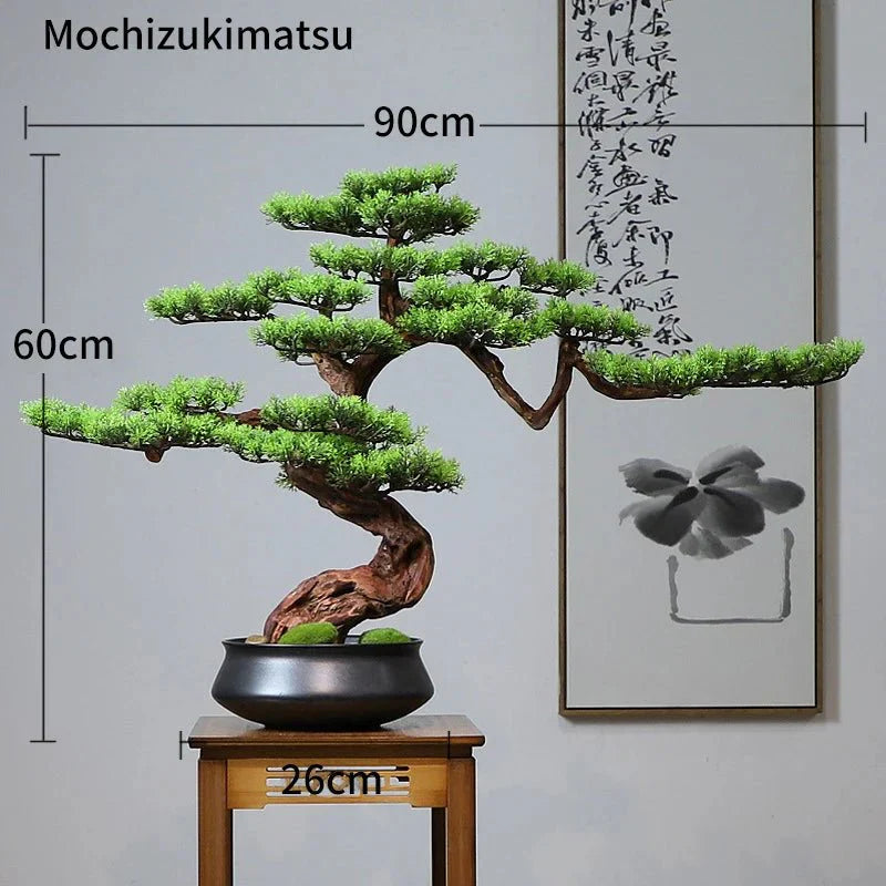 Artificial Bonsai Tree: Immortal Welcoming Pine for Home & Living Decor