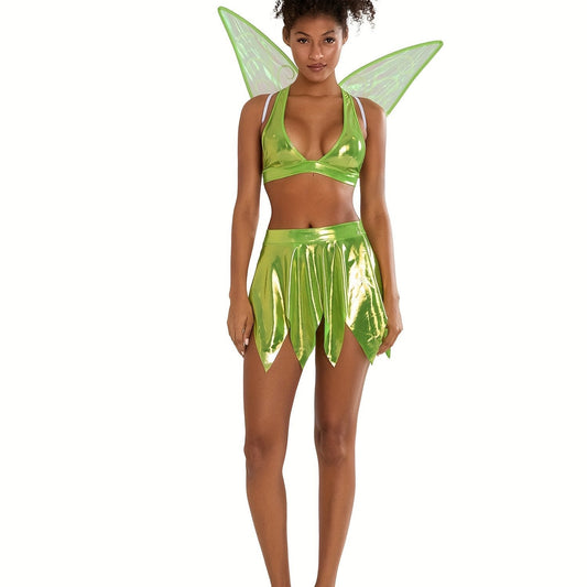 Women   Two Piece Fairy Halloween Costume Set | Halter Mini