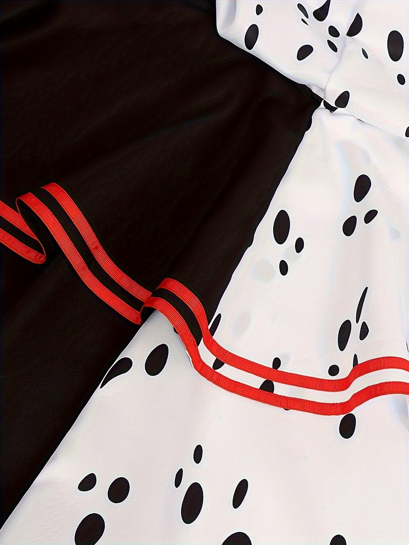 Women’s Hooded Dalmatian Halloween Movie Costume Cape | Split Cloak