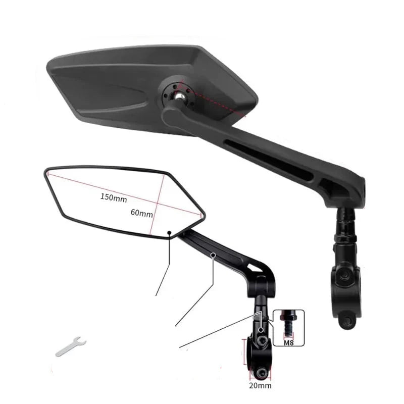 Bike Rearview Mirror Reflector Adjustable Rotatable Handlebar Mirror