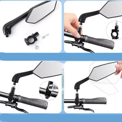Bike Rearview Mirror Reflector Adjustable Rotatable Handlebar Mirror