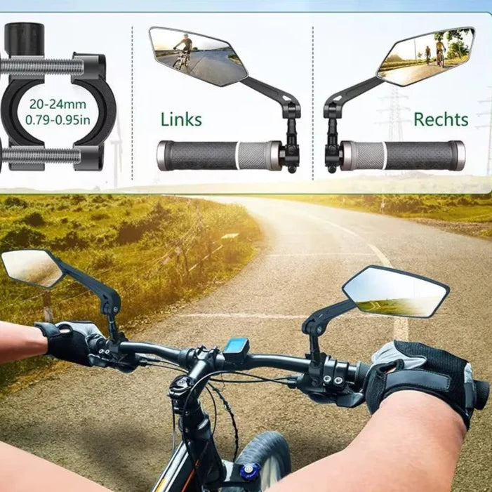 Bike Rearview Mirror Reflector Adjustable Rotatable Handlebar Mirror