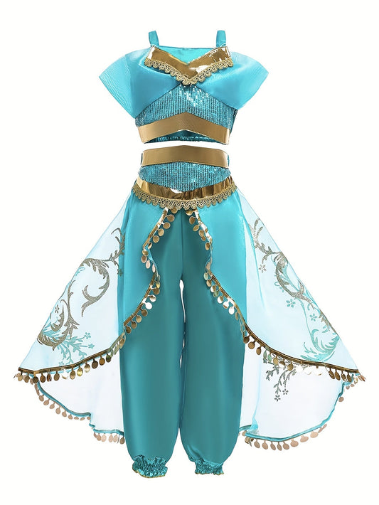Women's Sequin Fancy Halloween Costume Set | Mesh Embellished