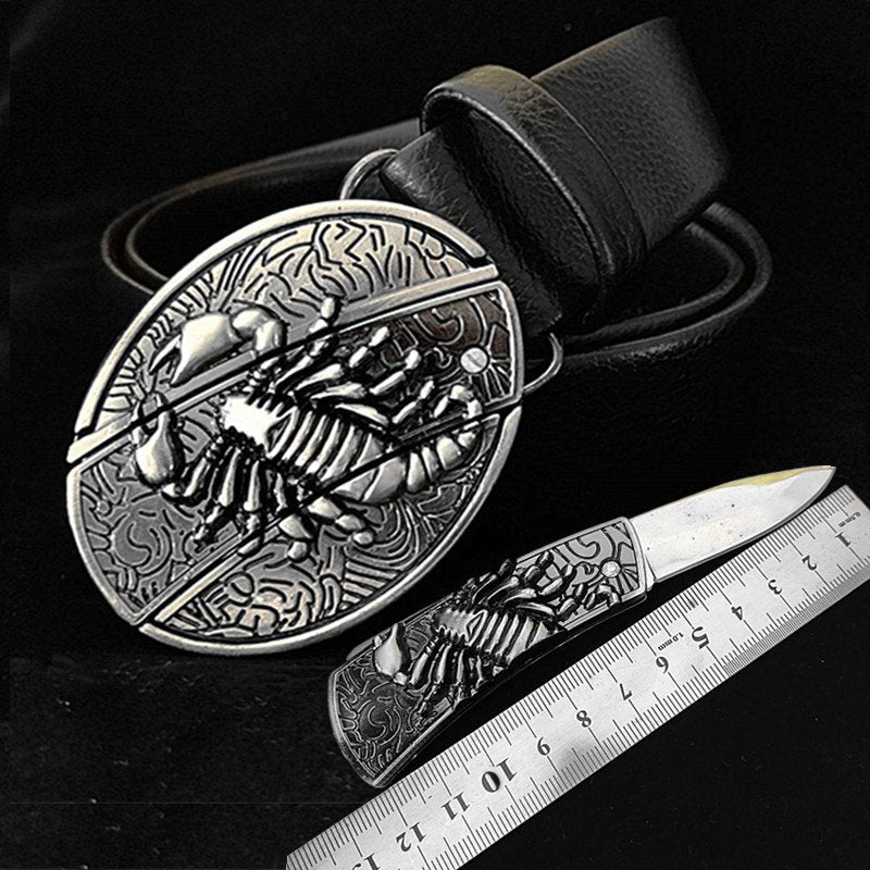 Self Defense Belt Alloy Buckle Belt: Fashion Men's Belt