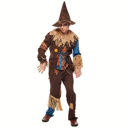 Men’s Long Sleeve Halloween Scarecrow Costume Set | Classic