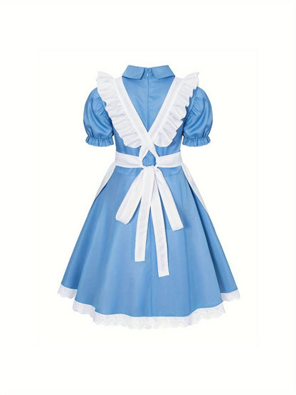 Girls Classic Puff Sleeve Halloween Costume Dress Set | Mini