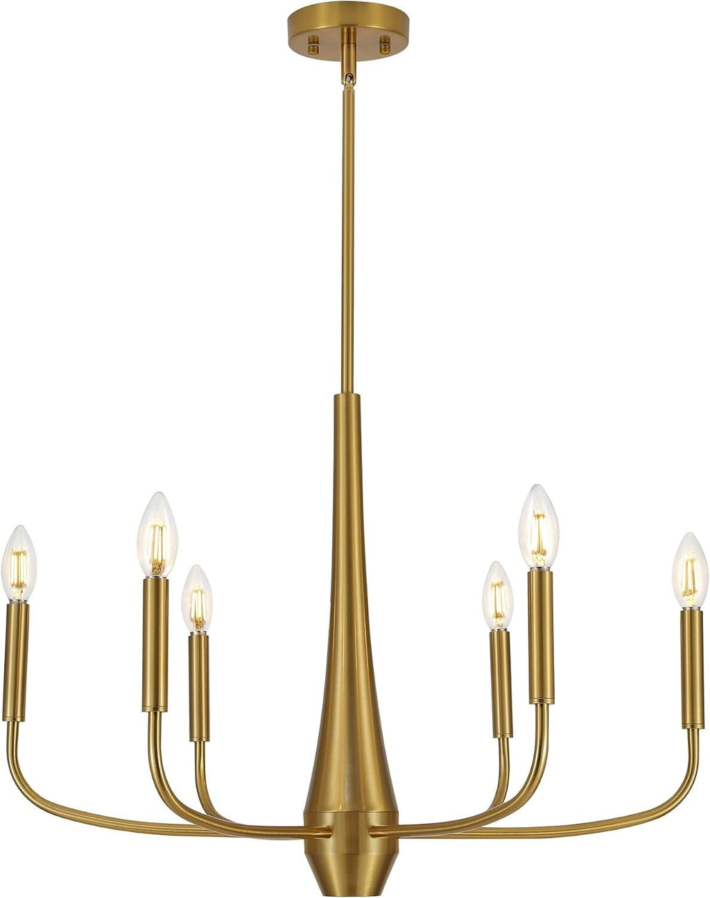 26-Inch Gold Six-Light Modern Farmhouse Chandelier