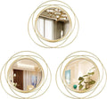 Gold Metal Sunburst Wall Mirrors Set of Three