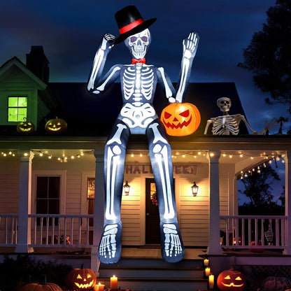 Giant XL 12 Ft Halloween Skeleton Decoration
