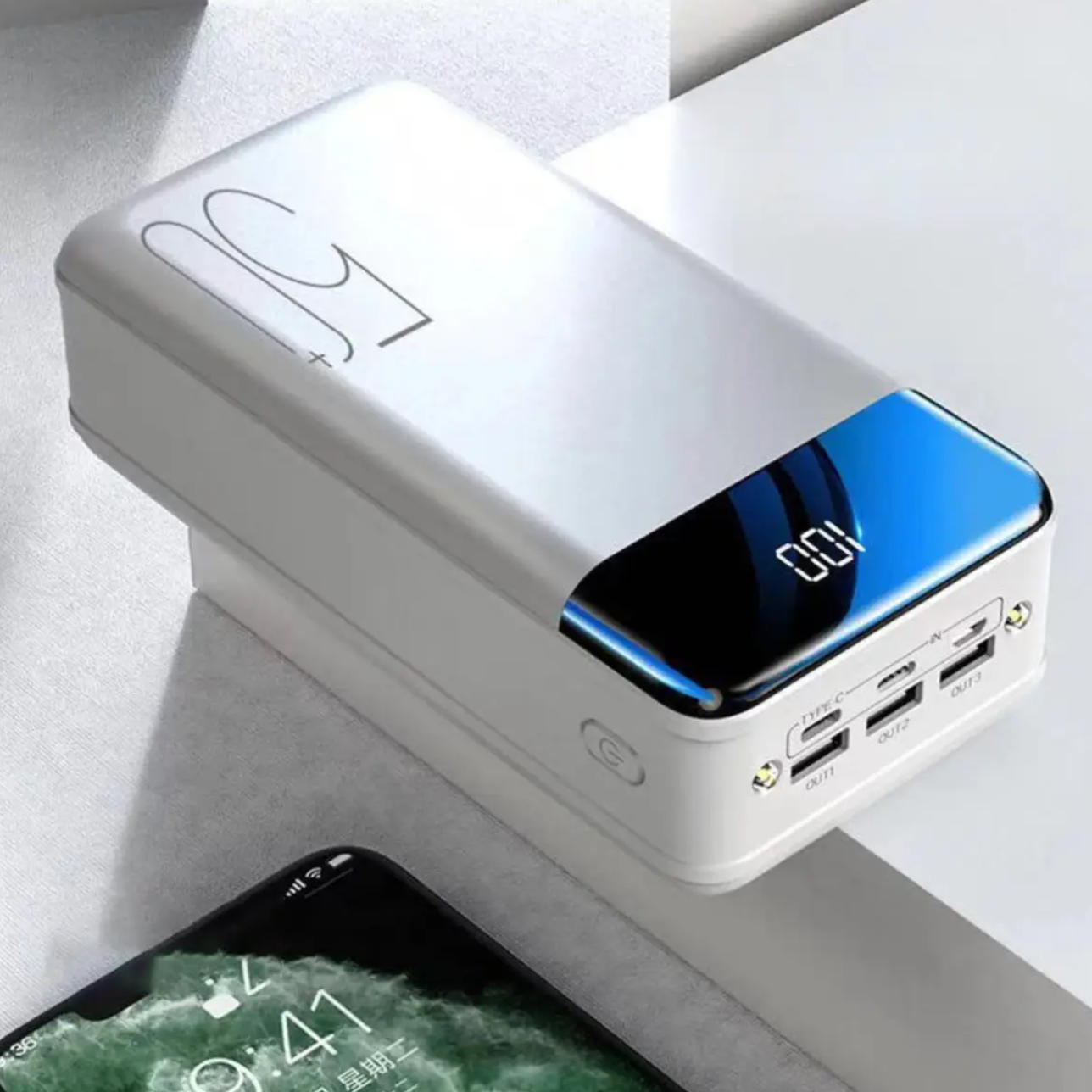 100,000mAh Ultra-Capacity Power Bank with Rapid Charging – Portable Power Solution for Phones, Tablets & Laptops