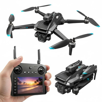 HD 5G Triple Camera Drone – Long-Range Flying Obstacle-Avoidance UAV for Aerial Photos, Videos, & Fun Exploration