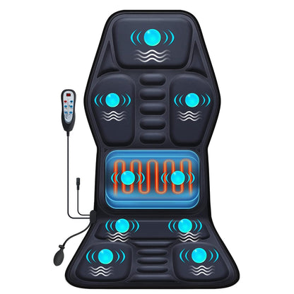 Massage Seat Cushion Pad with Heat 9 Massage Style Lumbar Support Function