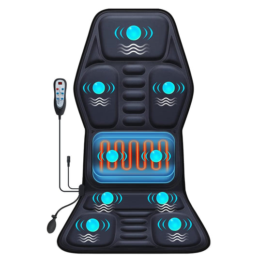 Massage Seat Cushion Pad with Heat 9 Massage Style Lumbar Support Function
