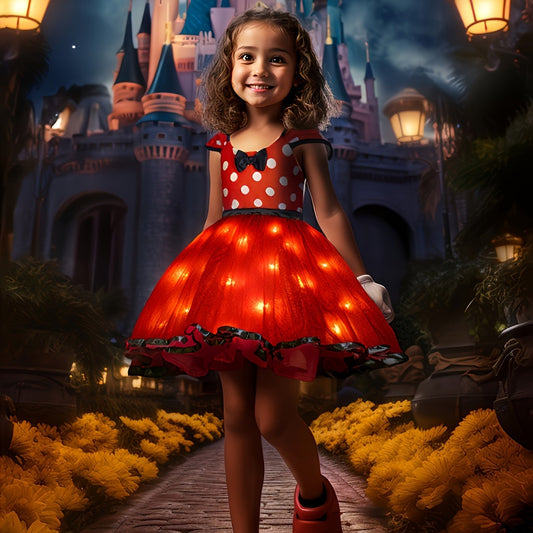 Girls Light-Up Halloween Mouse Costume Dress | Mini