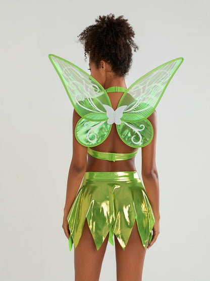 Women   Two Piece Fairy Halloween Costume Set | Halter Mini