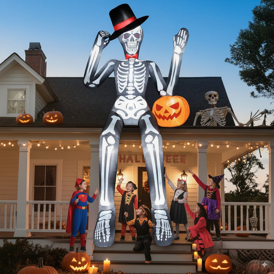 Giant XL 12 Ft Halloween Skeleton Decoration