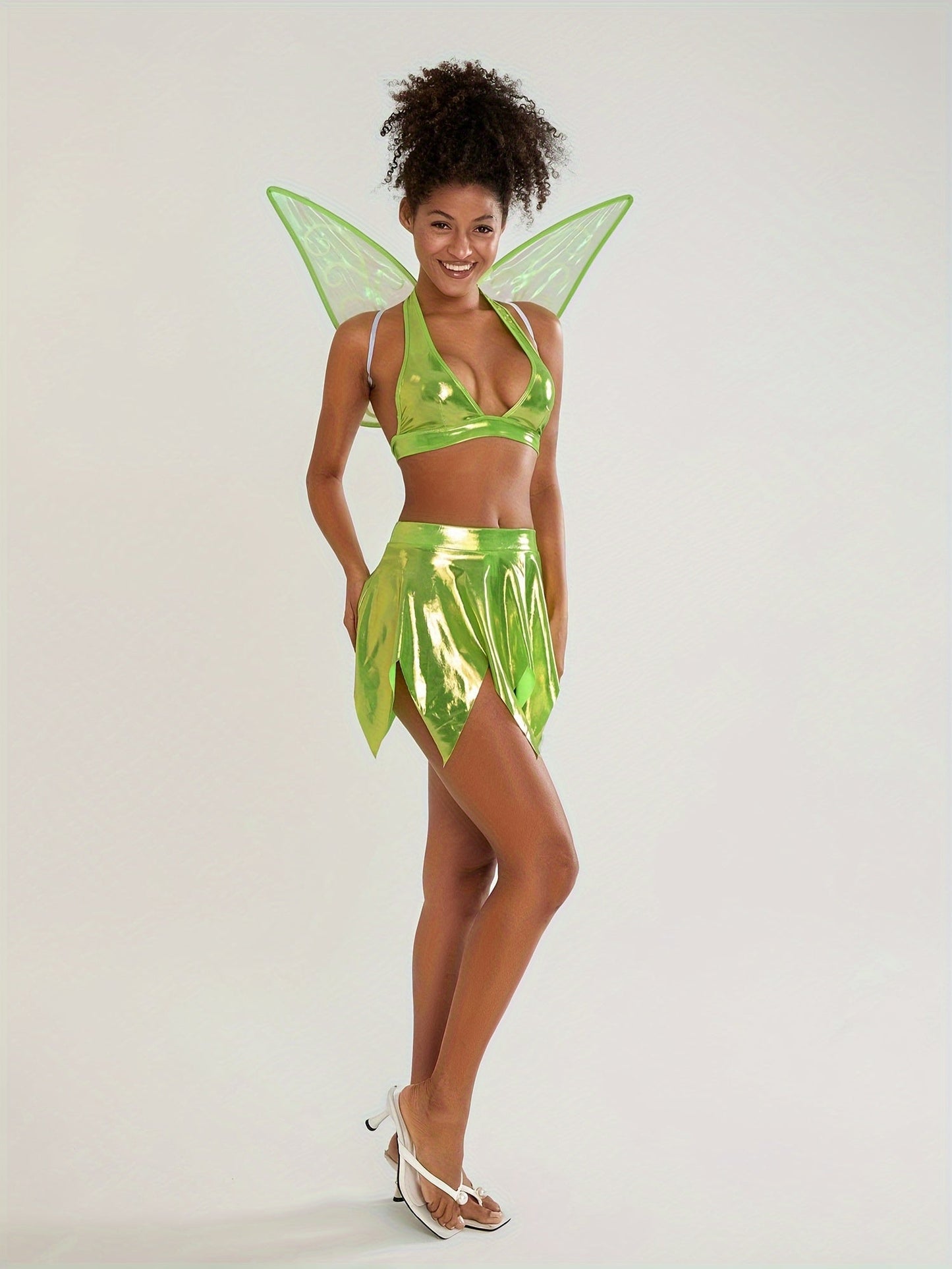 Women   Two Piece Fairy Halloween Costume Set | Halter Mini