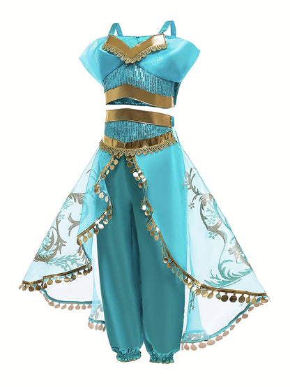 Women's Sequin Fancy Halloween Costume Set | Mesh Embellished