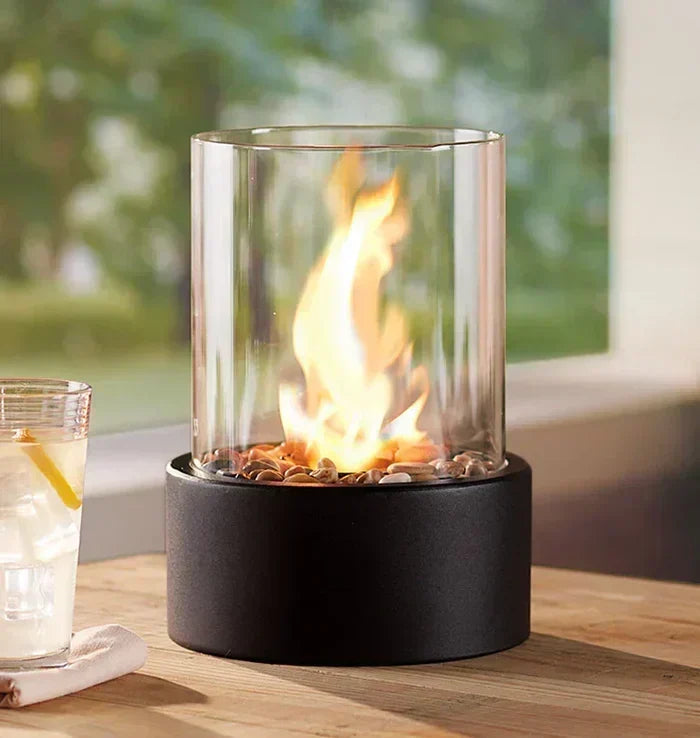 Flameless Tabletop Lamp – Cordless Rechargeable LED Flame-Effect Light