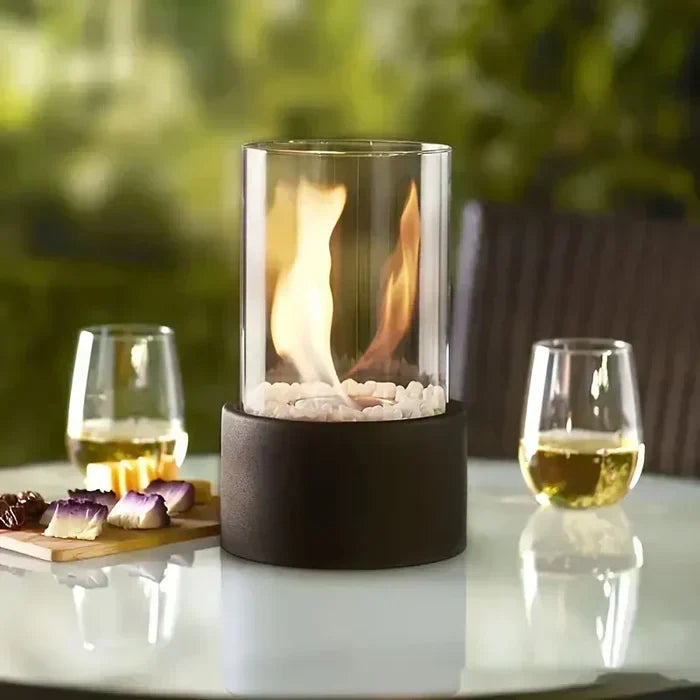 Flameless Tabletop Lamp – Cordless Rechargeable LED Flame-Effect Light