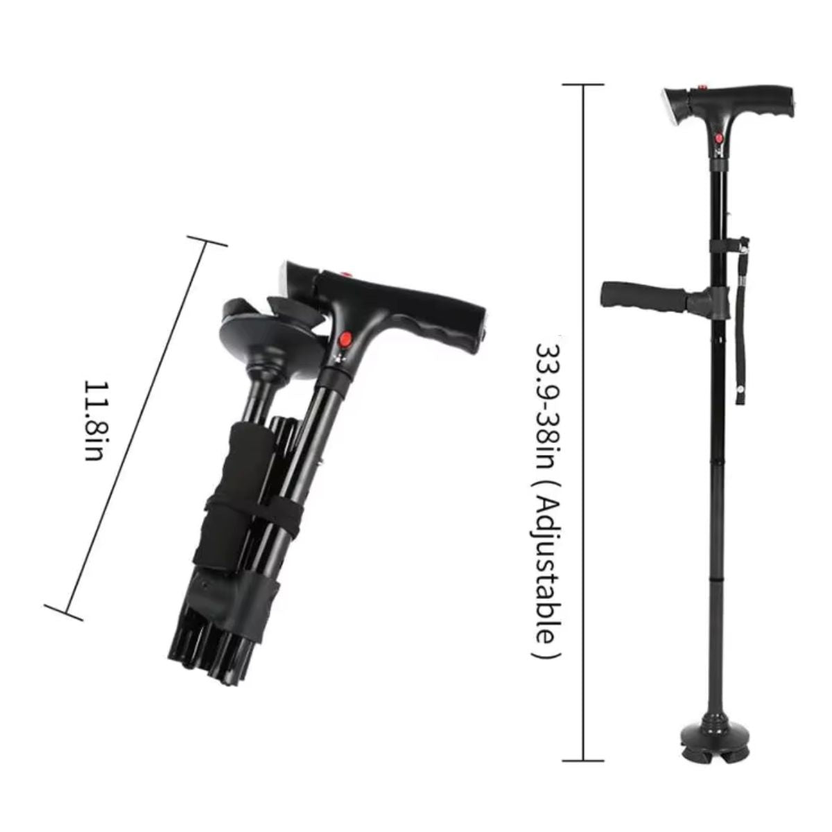 GlowStride – Foldable LED Walking Cane