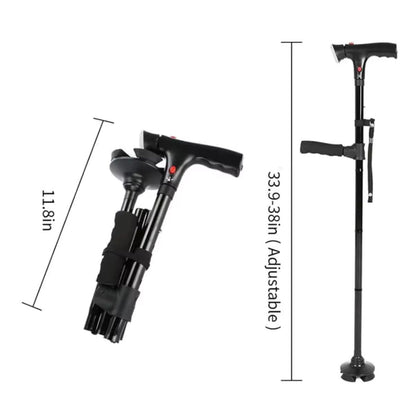 GlowStride – Foldable LED Walking Cane